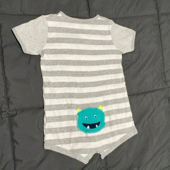 Monster Striped Romper - Picture 2 of 4